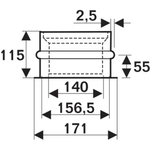 BUDERUS Abgas-Doppelwandfutter – Ø 150 Mm – Stahlblech Feueraluminiert – 80345026 6